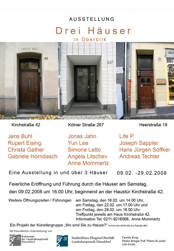 Drei Häuser in Oberbilk